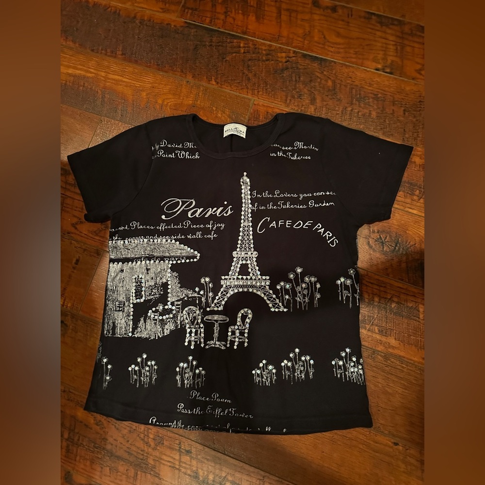 Paris Cafe Black Women's Short Sleeve Tee